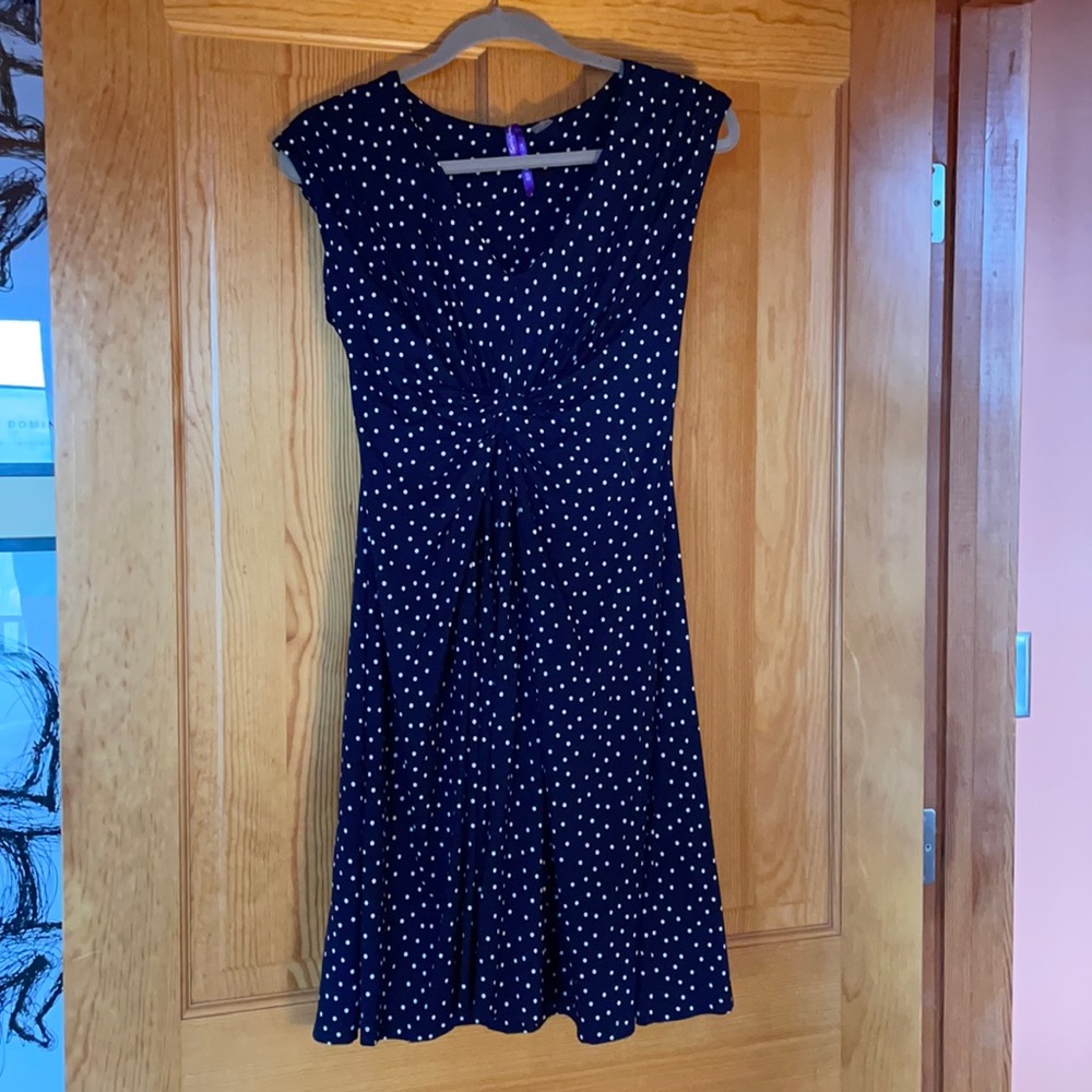 Seraphine sleeveless navy dress